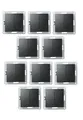 Produktbild: 10er Set WECHSELSCHALTER FLAIR 2-FACH, 250V~/10A, UP, MATT SCHWARZ, STECKANSCHL