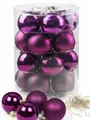 Produktbild: MAGIC by Inge Weihnachtsbaumkugel Weihnachtskugeln 20 Stk 6cm Purple Deluxe mit Haken