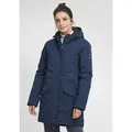 Produktbild: OXMO OXTamila Damen Übergangsmantel Parka Lange Jacke mit Kapuze - Blau - XS