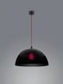 Produktbild: Helestra Pendelleuchte DORO schwarz 50cm (rotes Kabel) 16/2340.75/5098 4022671116497