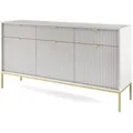 Produktbild: AX Living Sideboard, Grau, Gold, Holzwerkstoff, Teilmassiv,Kiefer, Uni, 3 Schubladen, Rechteckig, 154x83x39 cm, Hergestellt in Europa, FSC Mix, Reach, Wohnzimmer, Kommoden & Sideboards, Sideboards
