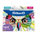 Produktbild: Pelikan Textmarker Signal, 16 Stück farbig sortiert in Faltschachtel mit Eulenprint