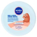 Produktbild: NIVEA Baby, Gesichts- & Körpercreme, weich, 200 ml, feuchtigkeitsspendende und pflegende Baby-Körpercreme, Gesichtscreme für Neugeborene mit Mandelmilch und Vitaminen, Baby-Körpercreme gegen