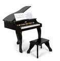 Produktbild: small foot Klavier Kinderflügel aus Holz, elektronisches Holzklavier mit Sitzhocker, für Kinder ab 3 Jahren, 12622, Schwarz