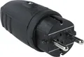 Produktbild: as-Schwabe Gummi-Stecker Schutzkontakt ohne Kabel max. 2,5mm² 230V Schwarz IP44