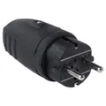 Produktbild: Gummistecker Schutzkontaktstecker mit doppeltem Schutzkontakt Leitungen bis m...