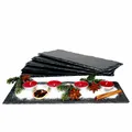 Produktbild: 6x Schieferplatten 11x30cm Untersetzer Deko-Teller Servier-Platte Naturschiefer