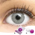 Produktbild: GLAMLENS Monatslinsen Sehr stark deckende und natürliche graue Linsen 