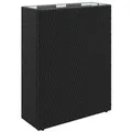 Produktbild: vidaXL Hoher Pflanzkübel Schwarz 55 x 22 x 70 cm Poly-Rattan