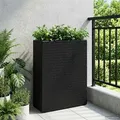 Produktbild: Vidaxl  Tall Planter  Black 55 X 22 X 70 Cm Poly Rattan