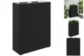 Produktbild: Hoher Pflanzkübel Schwarz 55x22x70 Cm Poly-Rattan