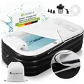 Produktbild: Juskys Aufblasbare Badewanne M - Outdoor Wanne für Erwachsene, faltbare, mobile - Schwarz/Weiß