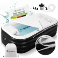 Produktbild: Aufblasbare Badewanne - Outdoor Wanne Für Erwachsene, Faltbare, Mobile Eistonne Mit Rückenlehne Für Den Balkon, Eisbad - M - Juskys
