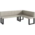 Produktbild: Meblini Eckbank, Beige, Leder, L-Form, 196x142 cm, Esszimmer, Bänke, Eckbänke