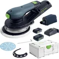 Produktbild: Festool Exzenterschleifer ETSC 2 150 4,0 I-Plus, 150mm Ø, 18V/4Ah, mit 2 Akkus, Ladegerät und Koffer