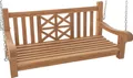 Produktbild: CLP Schaukelbank Farm Teakholz wetterfest mit Befestigungsmaterial,teak 120 cm