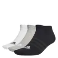 Produktbild: adidas Unisex Thin and Light Sportswear Low-Cut Socks 3 Pairs, Medium Grey Heather / White / Black, 13-14.5