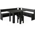 Produktbild: Vicco Eckbankgruppe, Schwarz, Taupe, Holzwerkstoff, Rechteckig, 210x80x180 cm, Esszimmer, Bänke, Tisch- & Eckbankgruppen