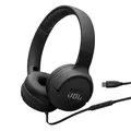 Produktbild: JBL TUNE 520C USB-C kabelgebundener On-Ear-Kopfhörer Mikrofon schwarz