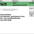 Produktbild: Spannschloss Din 1478 Geschlossen Sp-ae M 12 Stahl 3.6 Galvanisch Verzinkt Galvanisch Verzinkt