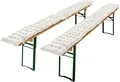 Produktbild: REDBEST Bierbank-Auflage, Sitzauflage Bierzeltgarnitur gepolstert 2er-Pack weiß Größe 25x220 cm - strapazierstark und langlebig, bequemer Sitzkomfort, mit elastischen Bändern