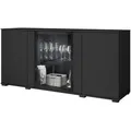 Produktbild: P & B Sideboard Caro, Schwarz, Kunststoff, 3 Fächer, 150x69.7x39.5 cm, Fsc, stehend, Wohnzimmer, Kommoden & Sideboards, Sideboards