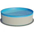 Produktbild: Stahlwandpool rund Größe wählbar, 90 cm tief, Stahl 0,3 mm weiß, Folie 0,2 mm blau, Overlap 300x90