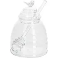 Produktbild: 3tlg Set Honig 400ml Bienchen-Deckel Honiglöffel Glasbehälter Rührstab Aufbewahrung Geschenkidee