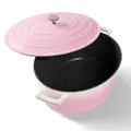 Produktbild: STONELINE® 32x25 cm  XL Gourmet Bräter Rosa Induktion Antihaft Topf IIWahl 22463