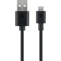 Produktbild: USB 2.0 Kabel, USB-A Stecker > Micro-USB Stecker schwarz, 1 Meter