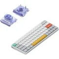 Produktbild: Nuphy - Air60 V2 Kabellose Mechanische Tastatur QMK/VIA, QWERTY US, 60% Low Profile Bluetooth / 2.4GHz - Ionic White Wisteria - Weiß