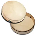 Produktbild: Schlagwerk RTBEN Bendir Rahmentrommel Traditional mit Schnarr-Effekt - ⌀ 40 cm / 16 Zoll - Ziegenfell, stimmbar mit Schnarr-Saiten - Buchenholz, sehr leicht - Super Handling mit Griffloch!