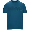 Produktbild: Killtec T-Shirt MN TSHRT C Schnelltrocknendes Herren T-Shirt mit Berg-Print und Melange-Optik blau XXL (54)