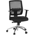 Produktbild: Mid.you Drehstuhl, Schwarz, Kunststoff, Drehkreuz, 56x115x46 cm, Wippfunktion, Sitzfläche 360° drehbar, ergonomische Rückenlehne, Arbeitszimmer, Bürostühle, Drehstühle