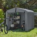 Produktbild: SoBuy Fahrradgarage wetterfest Gerätehaus Fahrradgarage für 2-4 Fahrräder Carport Zelt mit UV-Schutz Fahrradschuppen für Regenschutz KLS11-L-DG