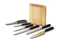 Produktbild: Echtwerk EW-MB-0385 Damastmesser Set, 7-TLG Messerset inkl. Geflügelschere, Extrem scharfe Messer mit typischer Maserung, Stahl, Silber,schwarz