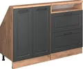 Produktbild: Küchenschrank für Dachschrägen Vicco R-Line Anthrazit Landhaus 120 cm 2er Set, Model 58106