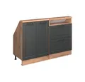 Produktbild: Vicco Unterschrank R-Line, Anthrazit Landhaus/Goldkraft Eiche, 120 cm 2er Set (2-St)