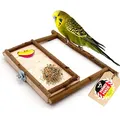 Produktbild: Vogelgaleria® Handgemachtes Sitzbrett mit Naturholz - Anflugstange | Wellensittich Zubehör für die Voliere oder den Vogelkäfig