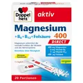 Produktbild: Doppelherz Magnesium 400 + B6 (Pyridoxin) + B12 (Cobalamin) + Folsäure DIRECT, 20 Portionsbeutel
