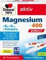 Produktbild: Doppelherz Magnesium B6 B12 Folsäure Direkt Muskeln Nerven 20 Portionen Vegan