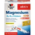 Produktbild: ✅ Doppelherz Magnesium 400 DIRECT + B6 + B12 + Folsäure, 20 Portionsbeutel ✅