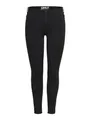 Produktbild: Damen ONLY Skinny Fit Ankle Jeans | Stretch Black Denim Hose | ONLKENDELL Röhrenjeans Reißverschluss Saum, Farben:Schwarz, Größe:XL / 32L