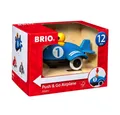 Produktbild: BRIO® Nachziehspielzeug Kleinkindwelt Holz Rollspielzeug Push & Go Flugzeug 30264