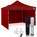 Produktbild: BRIMO Faltpavillons Faltzelt 3x3 m - mit 3 Wänden - Rot