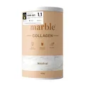 Produktbild: marble® Collagen Pulver 450 g - Collagenpeptide - 60 Tage risikofrei testen - Aminosäuren Komplex hochdosiert - Kollagenpulver in Pappdose ohne Plastiklöffel – geschmacksneutral