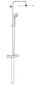 Produktbild: GROHE Euphoria 310 - Duschsystem mit Thermostatbatterie (Wandmontage, Antikalk System, mit Aquadimmer), rund, chrom, 26075000