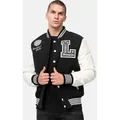 Produktbild: Lonsdale Herren College Jacke Waterstein black/ecru/grey XL - Schwarz - XL