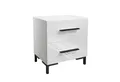 Produktbild: Lookway Nachttisch LINA LUX, Weiß / Weiß hochglanz Beine und Griffe