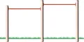 Produktbild: Gartenpirat Turnreck Turnreck aus Rundholz Kiefer imprägniert mit Reckstange rot